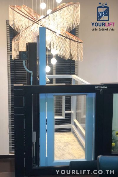 ผลงานการติดตั้งลิฟท์บ้านแบบครึ่งตัว (ขนาดเล็ก)