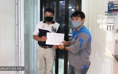 ผลงานการติดตั้งลิฟท์ร้านอาหาร บ้านเทพา