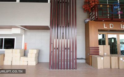 ผลงานการติดตั้งลิฟท์แบบครึ่งท่อน 2 ชั้นที่นนทบุรี (บางใหญ่)