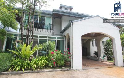 ผลงานการติดตั้งลิฟท์บ้าน แบบเต็มตัว ที่เลคไซด์ บางนา สมุทรปราการ