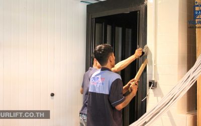 ผลงานการติดตั้งลิฟท์บ้าน แบบมาตรฐาน ที่กรุงเทพฯ (หัวหมาก)