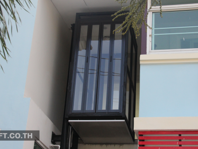 ตัวอย่างผลงานการติดตั้งลิฟท์บ้านรุ่นมาตรฐาน