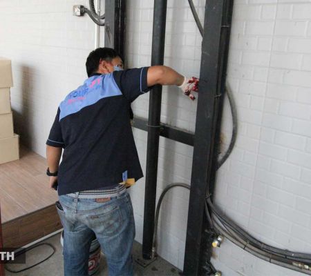 ผลงานติดตั้งลิฟท์บ้านครึ่งท่อน บางใหญ่ นนทบุรี