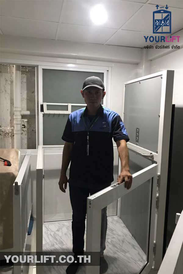 ติดตั้งลิฟท์ครึ่งท่อน SPECIAL SERIES ที่ กรุงเทพฯ (พระโขนง)