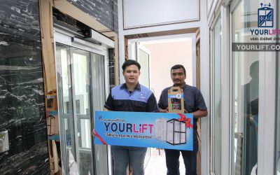 ผลงานติดตั้งลิฟท์บ้านแบบมาตรฐาน ที่หมู่บ้านเดอะซิตี้ เขตภาษีเจริญ กรุงเทพฯ