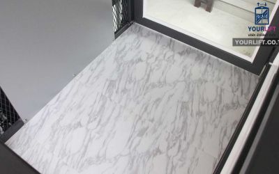 ผลงานการติดตั้งลิฟท์บ้านแบบครึ่งท่อน ที่ โรงแรมบลูสกาย (พัทยาเหนือ)