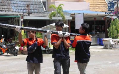 ผลงานการติดตั้งลิฟท์บ้าน แบบมาตรฐาน 4 ชั้น ที่จังหวัดเพชรบุรี (ชะอำ)