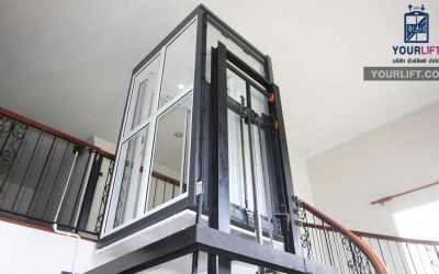 ผลงานการติดตั้งลิฟท์บ้าน แบบเต็มตัว ที่เลคไซด์ บางนา สมุทรปราการ