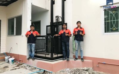 ติดตั้งลิฟท์ครึ่งท่อน 2ชั้น ที่ นนทบุรี (บางบัวทอง)