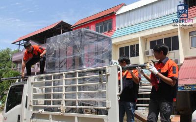 ผลงานการติดตั้งลิฟท์บ้าน แบบมาตรฐาน 4 ชั้น ที่จังหวัดเพชรบุรี (ชะอำ)