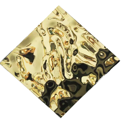 แผ่นอลูมิเนียมแบบ Big Wave สีแชมเปญ