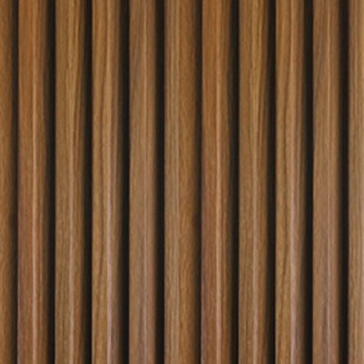 แผ่นไม้ระแนง ลอนเล็ก น้ำตาลเข้ม