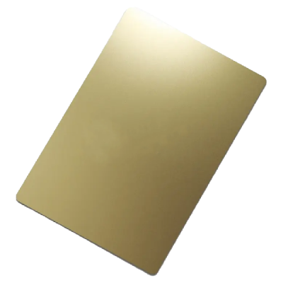 แผ่นอลูมิเนียมแบบเรียบ สีทอง