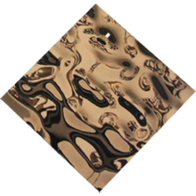 แผ่นอลูมิเนียมแบบ Big Wave สีโรสโกลด์