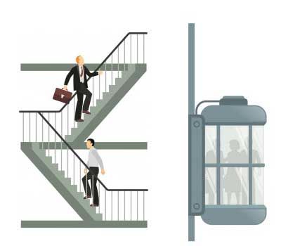 ลิฟท์บ้านใช้พื้นที่น้อยกว่าบันได